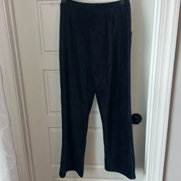 LL Bean Velvet like Black Wide-Leg Pants XS - Picture 4 of 4